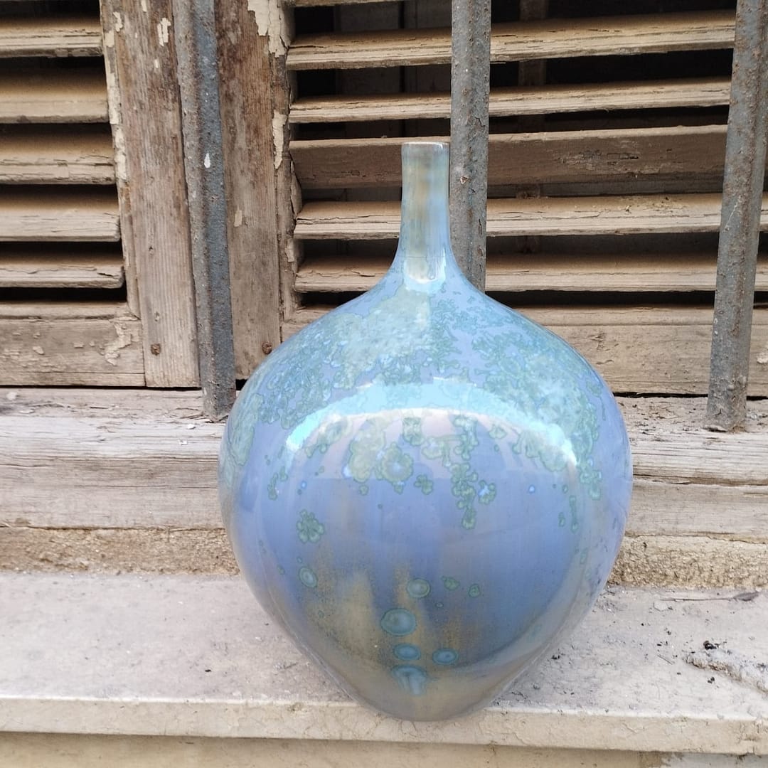Botella Bola Porcelana Cristalización