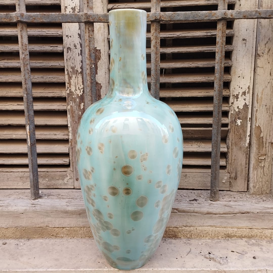 Jarrón Porcelana Turquesa