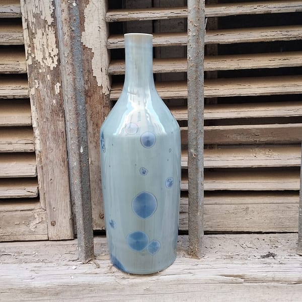 Botella Cristal Azul
