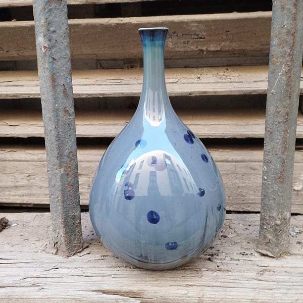 Botella Porcelana Azul Claro